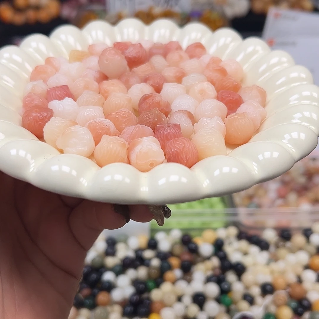 菩提根/象牙果手串卡12粉醒狮23颗