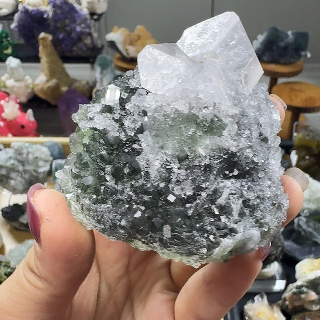 石材方解柱萤石共生