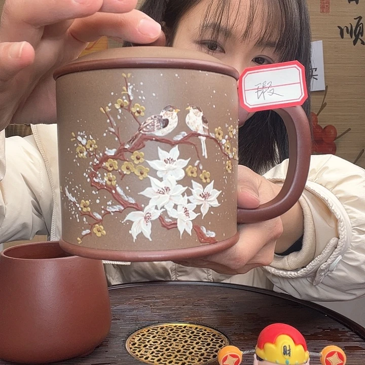 紫砂茶杯原矿紫砂杯
