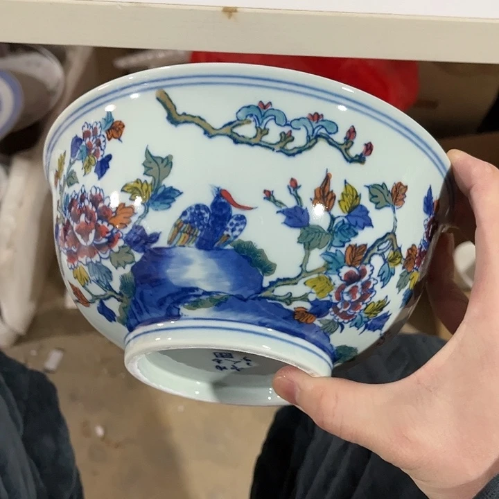 瓷片//////直径19.5厘米。绿。