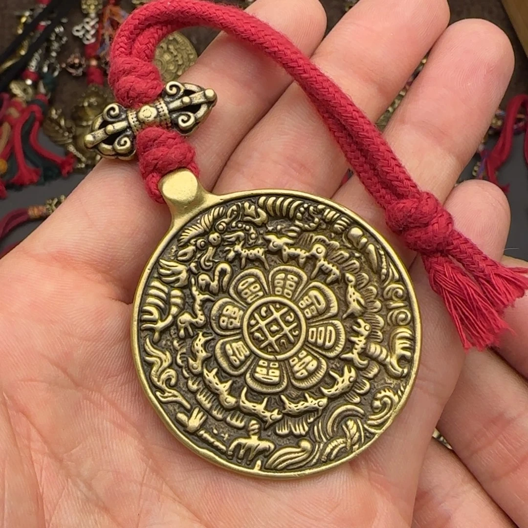 老铜九宫牌吊坠喜欢的来