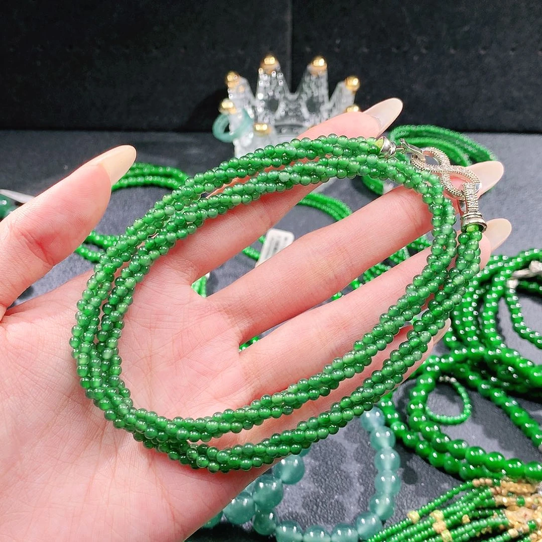翡翠未镶嵌手串项链