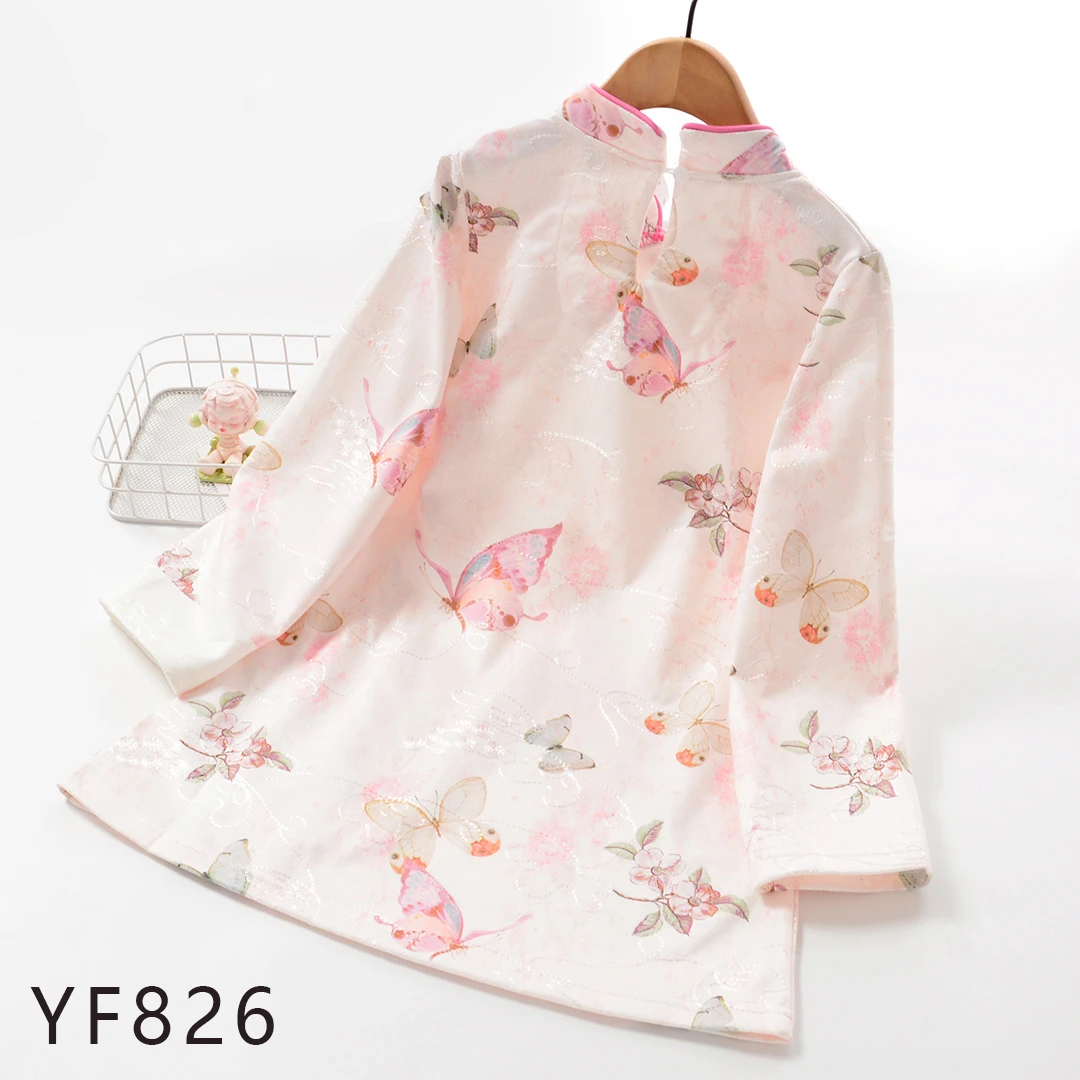 YF826蝴蝶儿童连衣裙