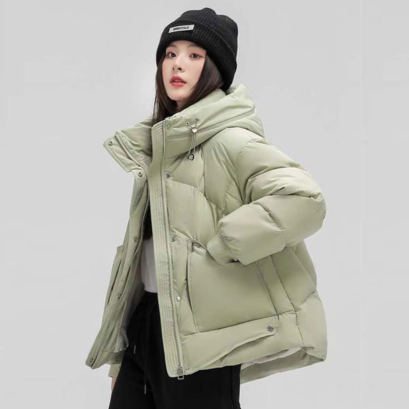 90%2025冬季新款羽绒服女短款加厚时尚小个子面包服保暖大码洋气