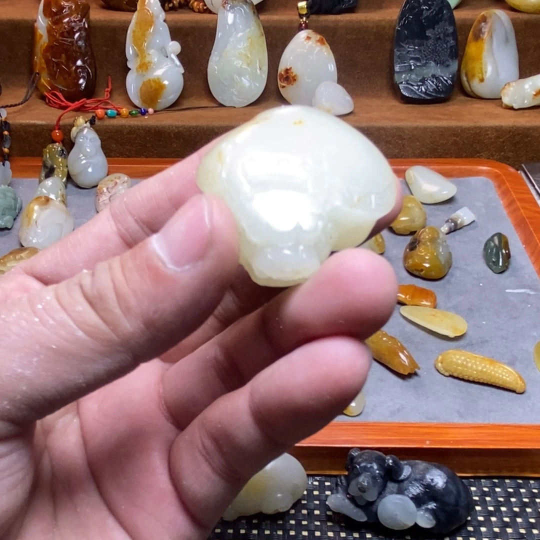 和田玉颈饰未镶嵌舟*