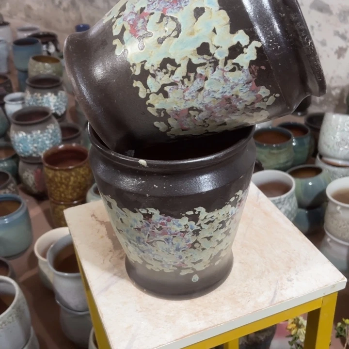 紫砂花盆口径19高度22两只正品