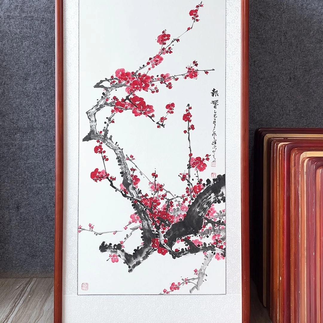 国画书画作品带框63×123