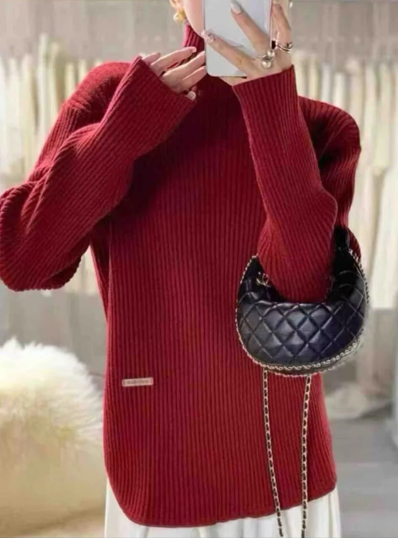 【388】羽#休闲百搭高腰毛衣上衣