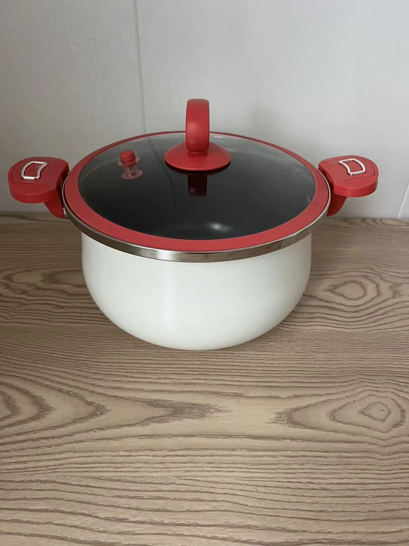 严选直销不锈钢家用煮汤煮粥通用特厚加大复合钢双耳礼品汤锅