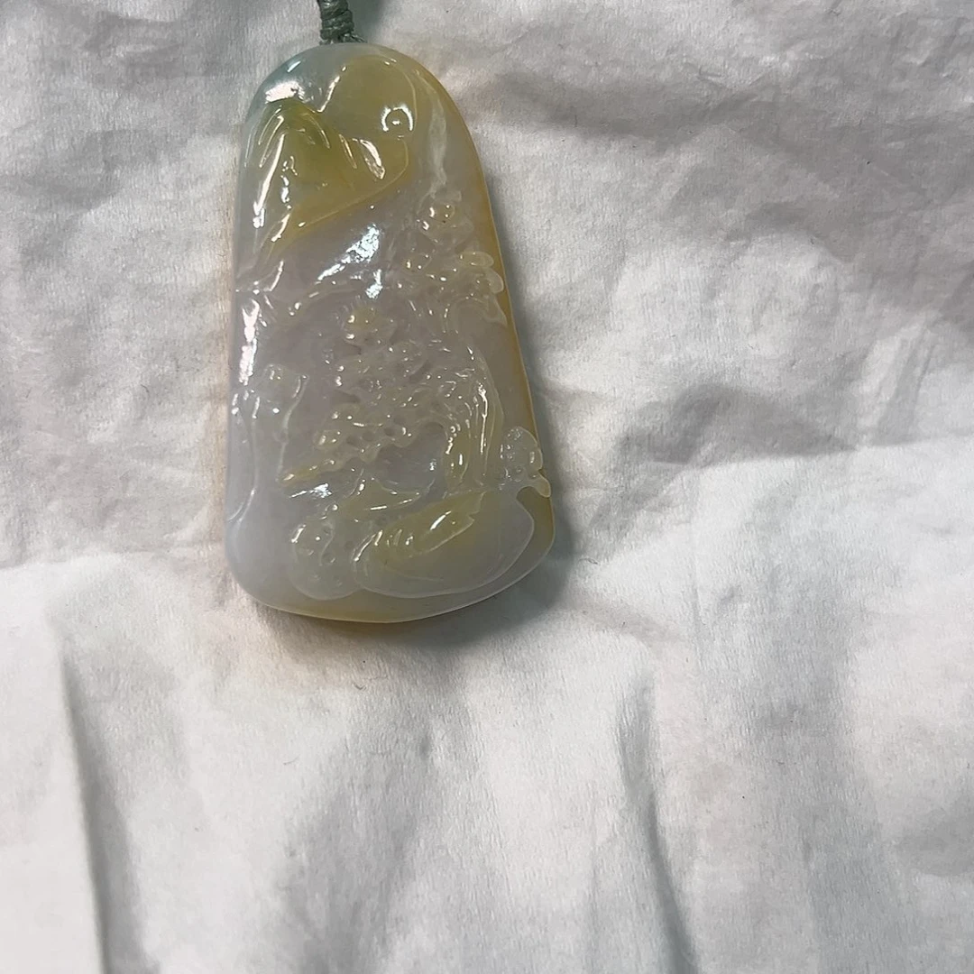 翡翠颈饰未镶嵌少***眠翡翠山水-530368