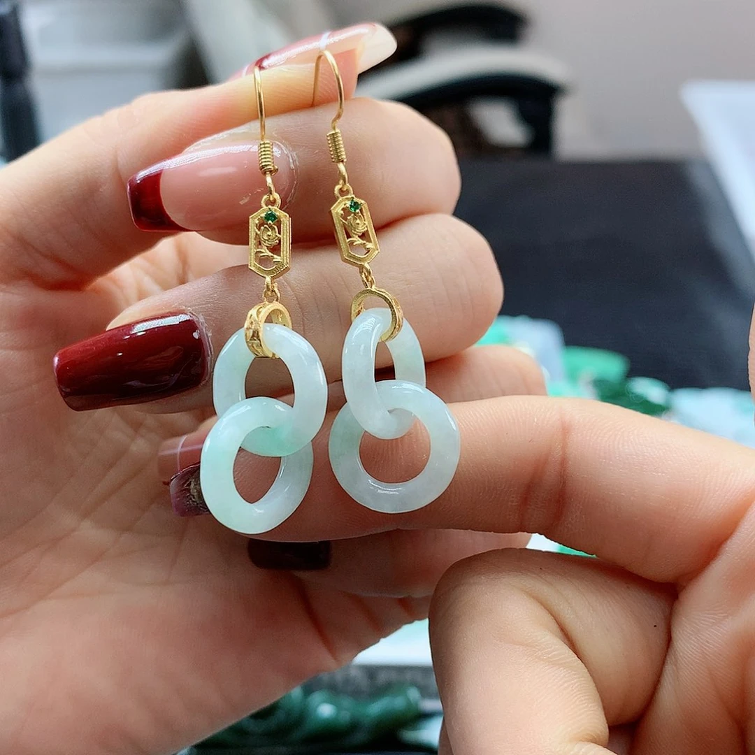 【闪购商品】翡翠耳饰未镶嵌，