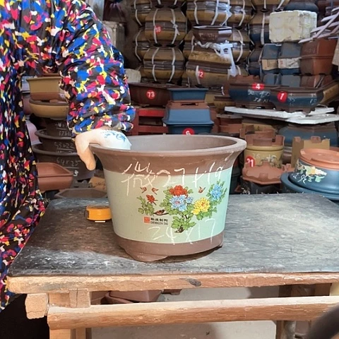 紫砂花盆碗盆一只