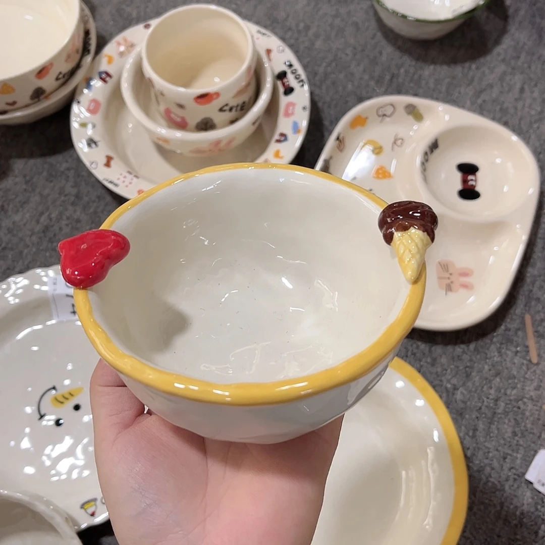 爱心5寸陶瓷餐具系列