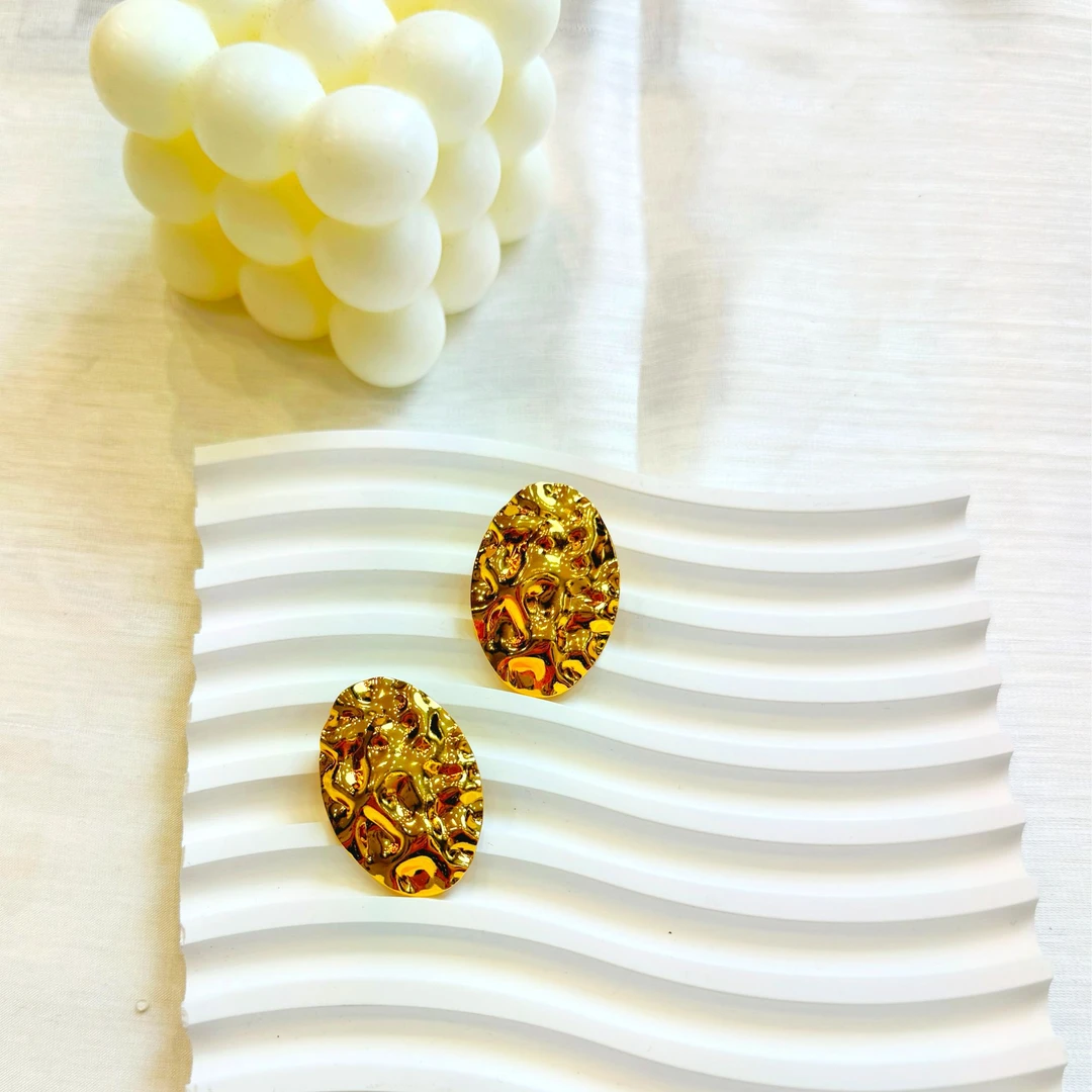 铜合金耳饰 菲纳孜多面耳环 欧美百搭饰品精致轻奢中古复古简约