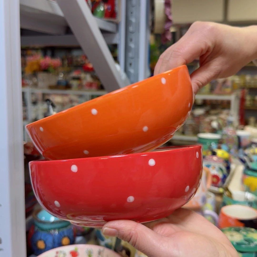 瓷6英寸波点面碗2只看图