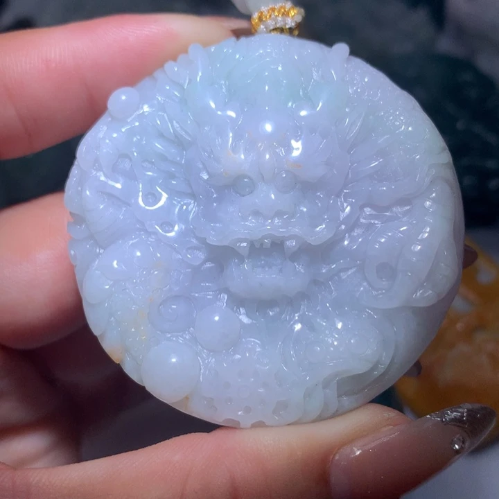 翡翠未镶嵌颈饰保真天然A货翡翠