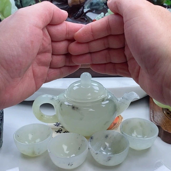 岫玉四大名玉壶未镶嵌芷*