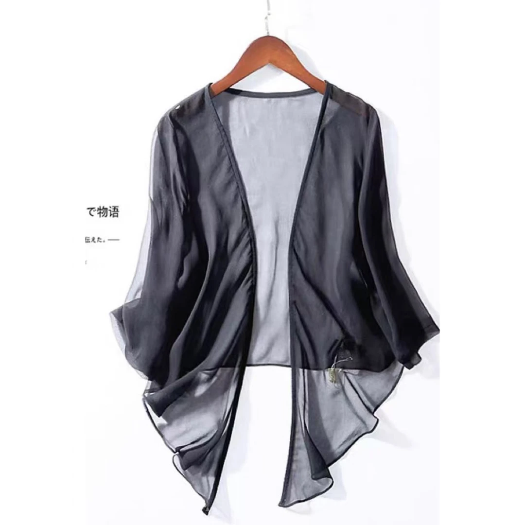 短款外套小披肩女夏季薄款防晒外搭开衫简约沙滩吊带裙坎肩