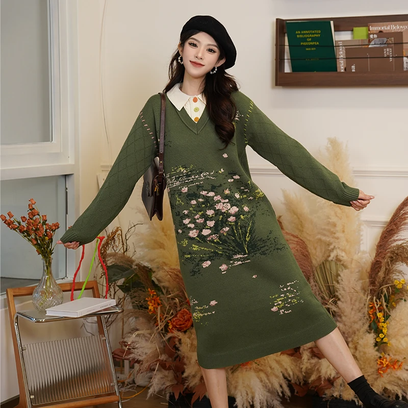 两三事梵高文艺绿野追忆花卉洋气衣服