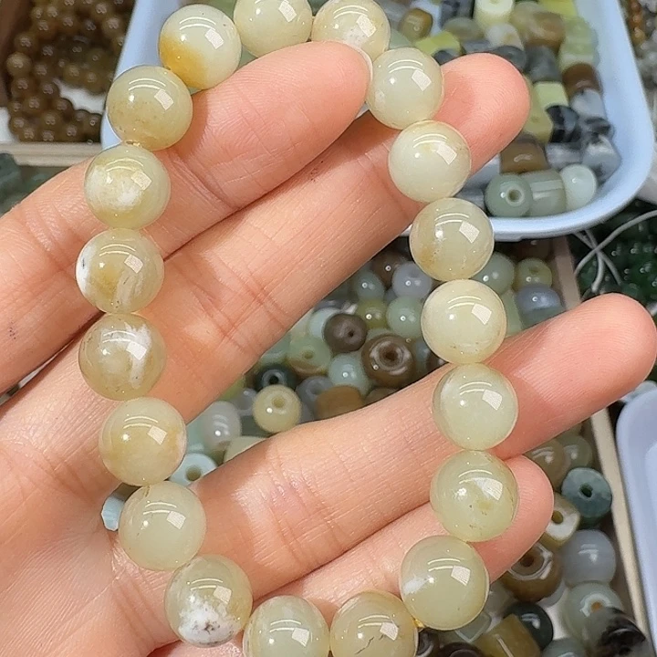 和田玉（糖玉）未镶嵌手链10mm