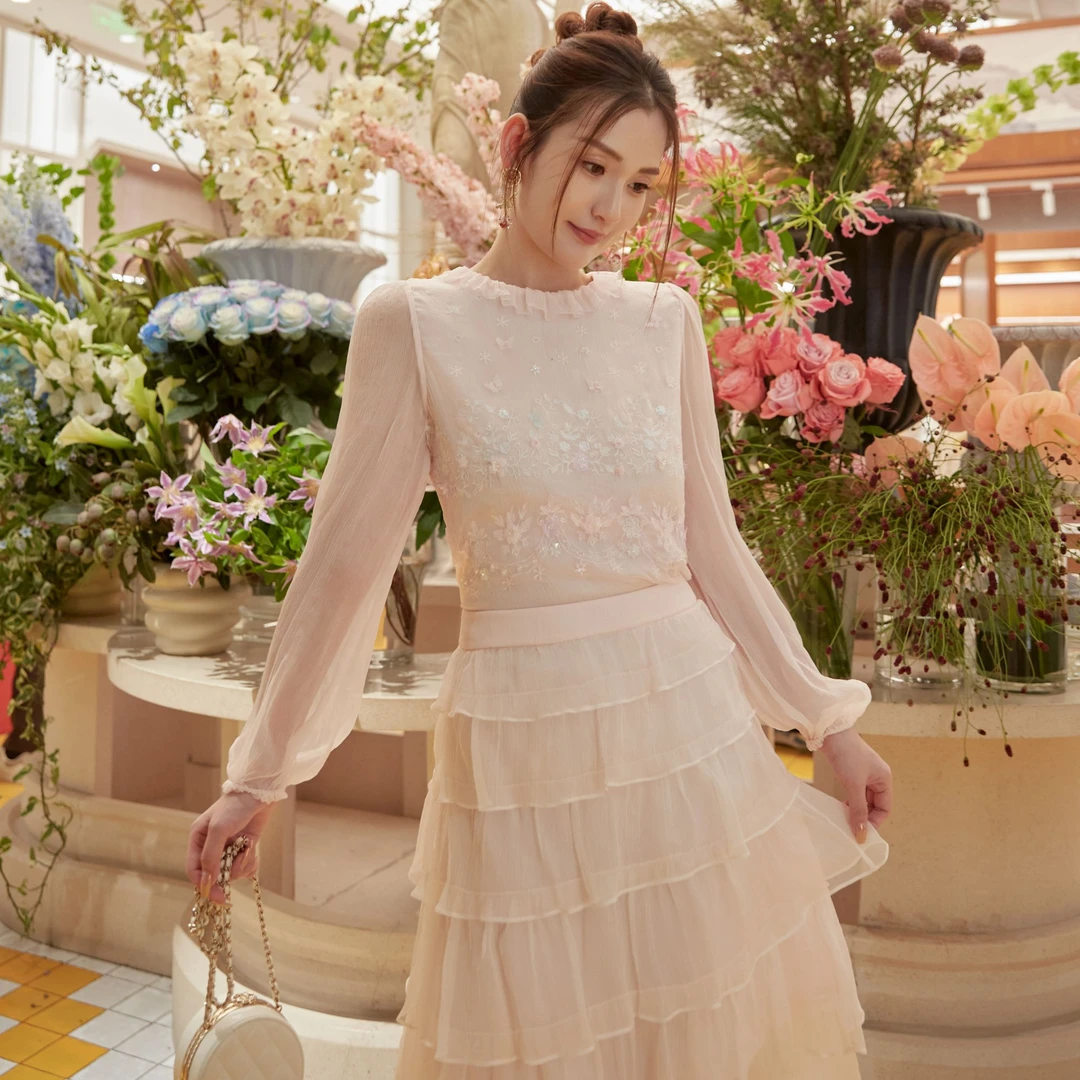 【ViVi蒋蒋专属】Marie Elie【倩婳佳人】新款真丝套装EAE12W10635