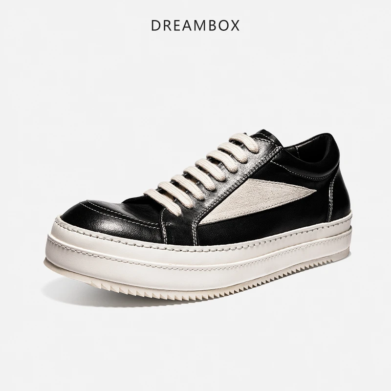 dreambox钧博vibram水洗马皮厚底休闲板鞋2025秋冬新款百搭男鞋
