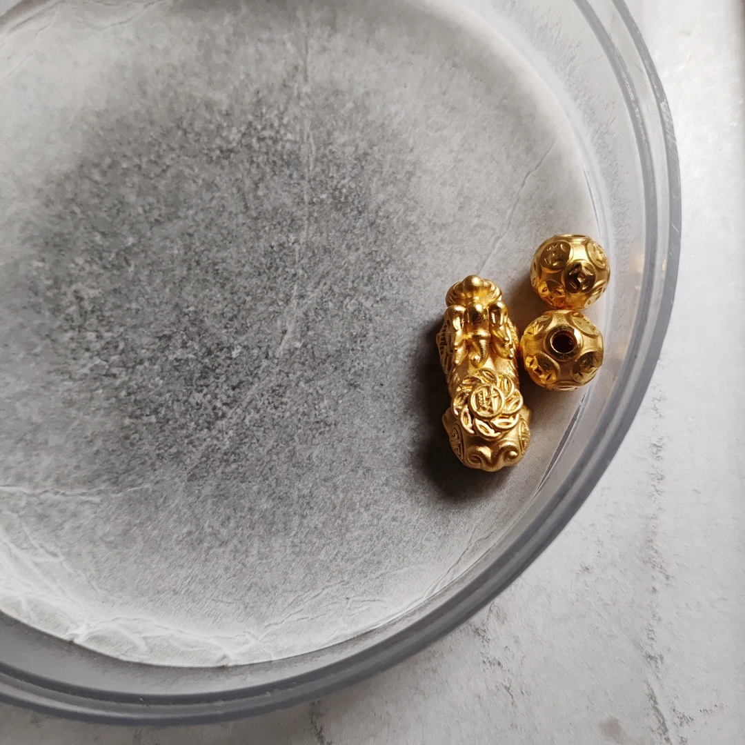 金元宝足金999貔貅珠子首饰