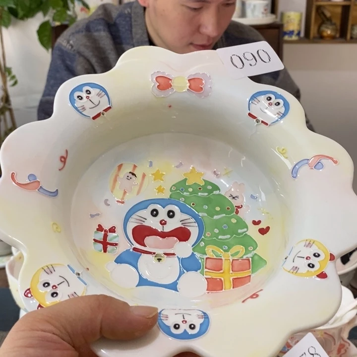 瓷片景德镇釉下彩手绘