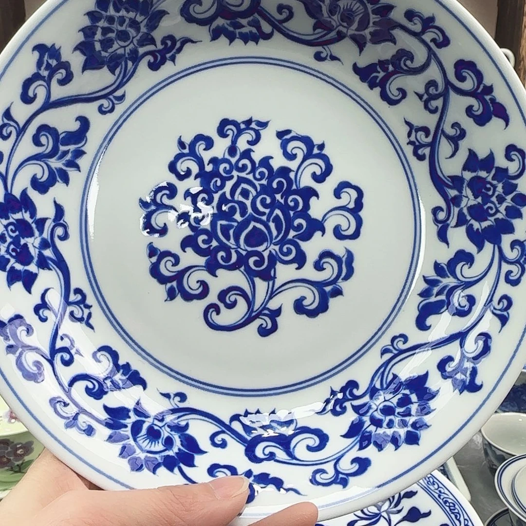 郑***男陶盘景德镇瓷器567老厂瓷45