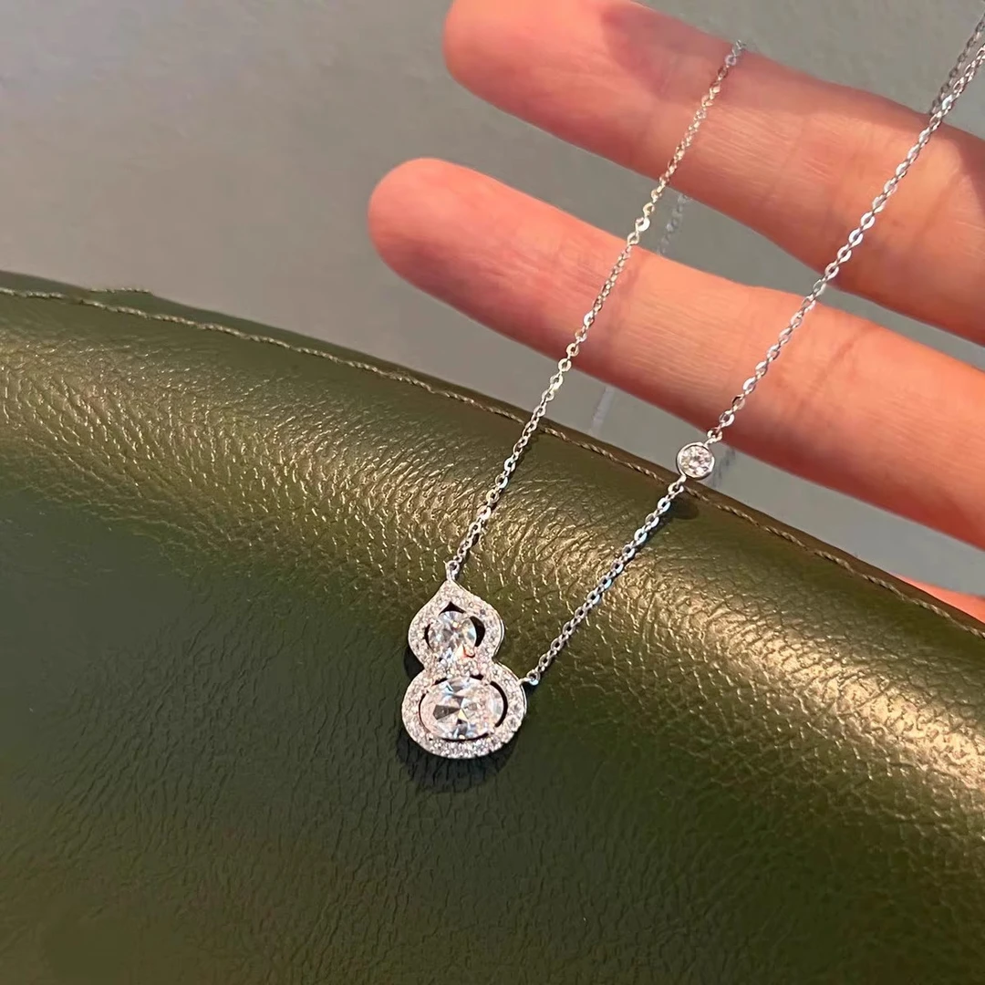 坠链均925银 葫芦项链S925银时尚轻奢设计感锁骨链情人节送女朋友