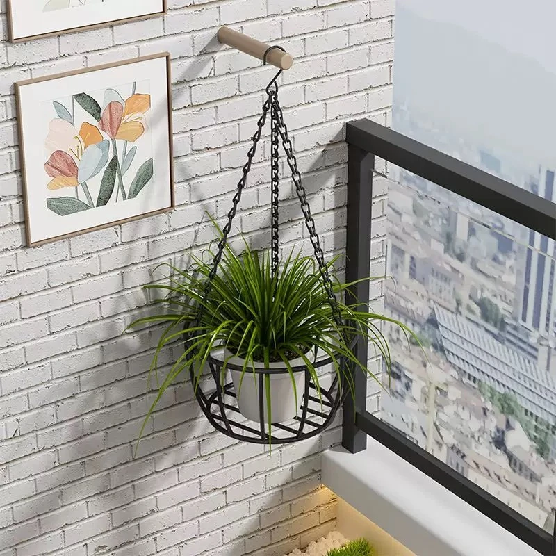 简约铁艺吊篮花盆挂架吊兰悬挂架多肉挂篮绿萝花盆悬挂式阳台花架