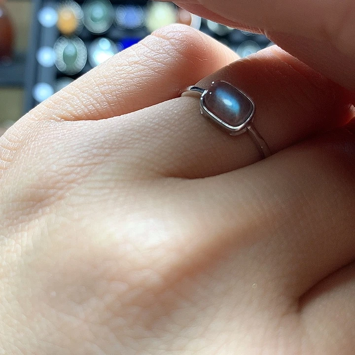 水晶水晶戒指银S925镶嵌