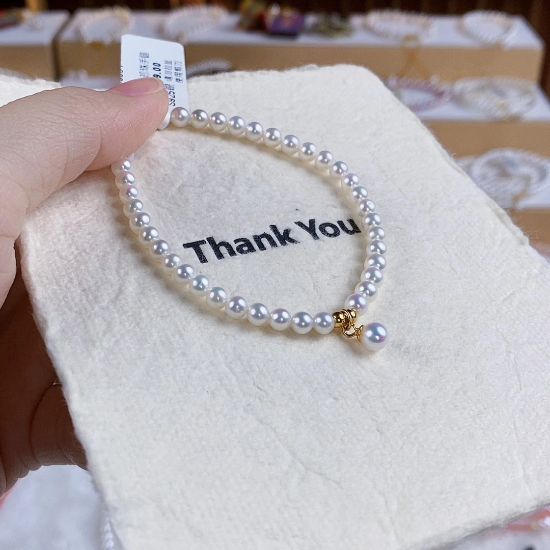 淡水珍珠手绳银S925镶嵌