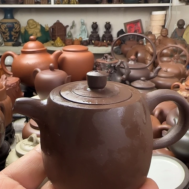 灯***。茶壶紫泥原矿紫砂