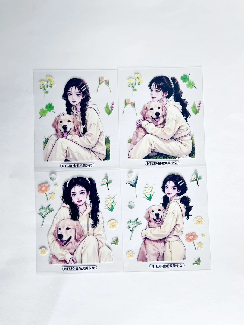 《咪哚贴纸》浮雕转印果冻双重卡通国风动漫Q版DIY贴纸节日礼物