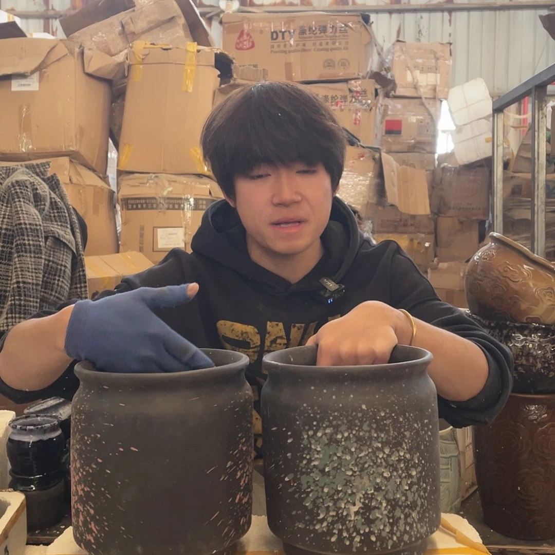 红陶宜兴陶瓷紫砂花盆