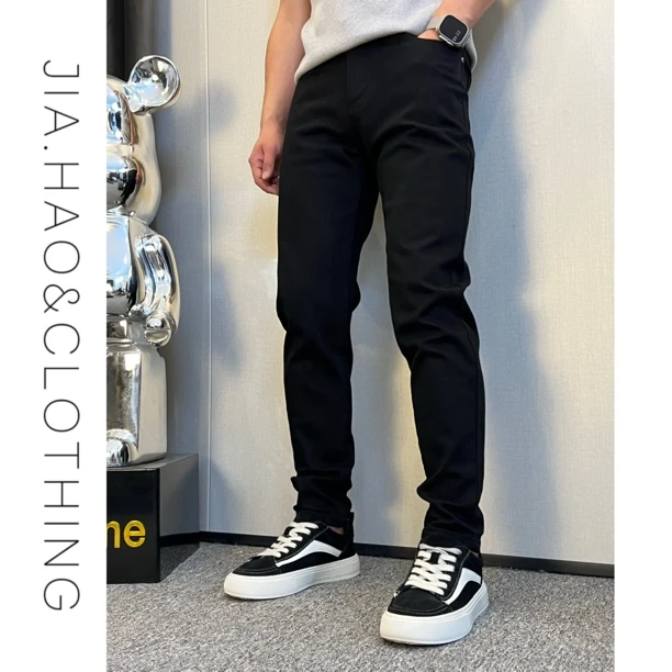 『JIA.HAO』3887秋季经典品质高弹纯黑牛仔裤