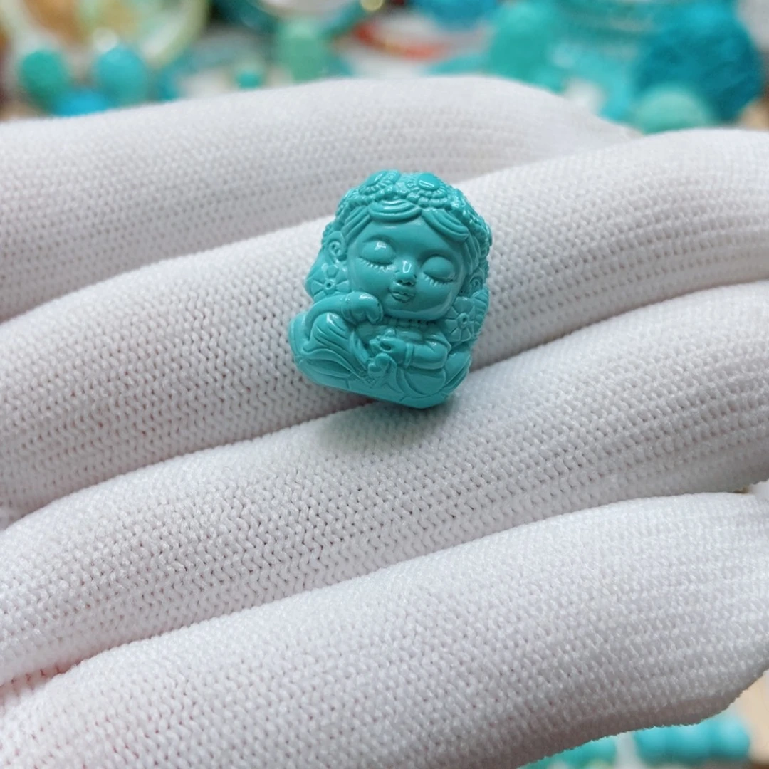 绿松石未镶嵌绿度姆