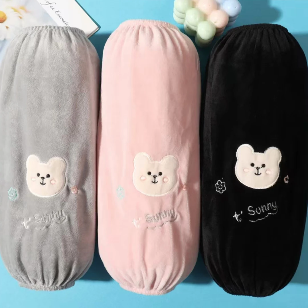 秋冬护袖学生羽绒服可爱袖套女冬袖头工作办公室冬季套袖长款防脏