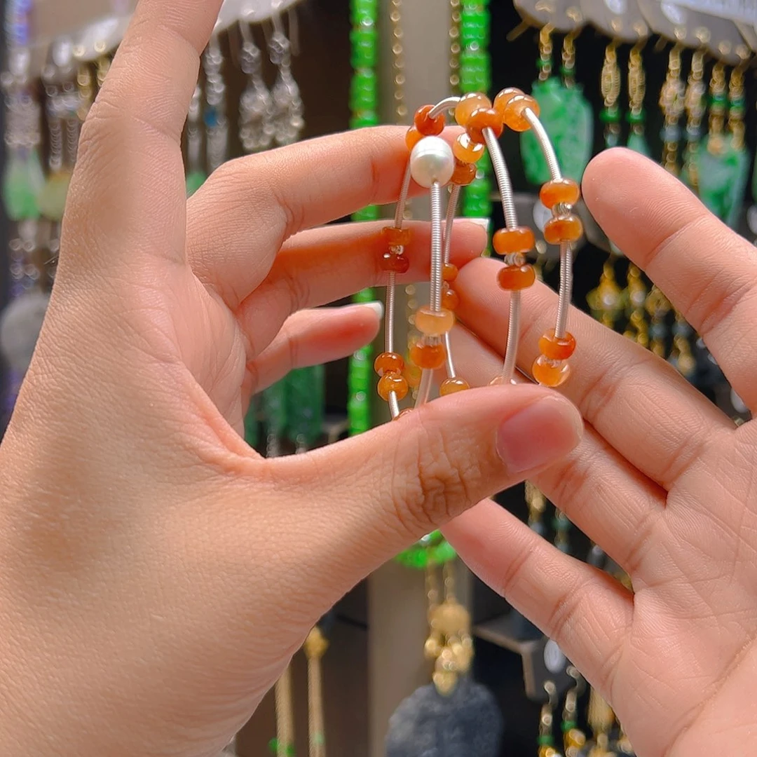 合金翡翠耳坠翡翠