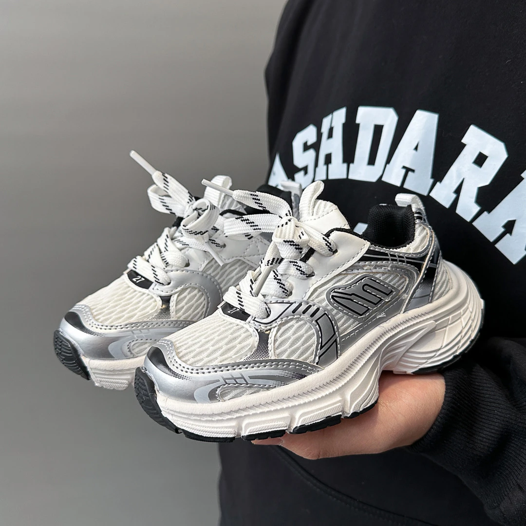 跨境2025虎班长新款春季鞋儿童运动鞋女童单鞋学生跑鞋男童老爹鞋