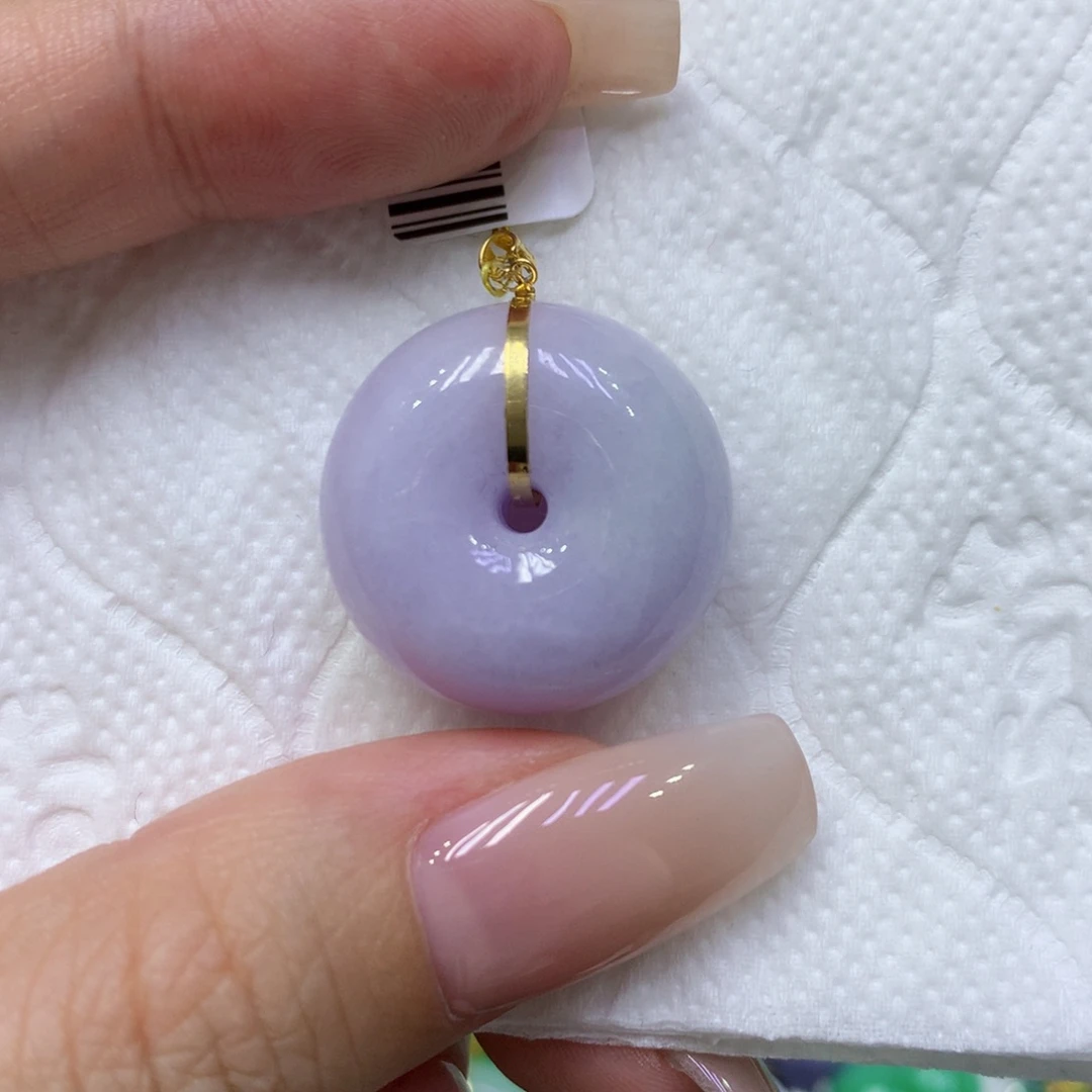 颈饰18K金镶嵌翡翠