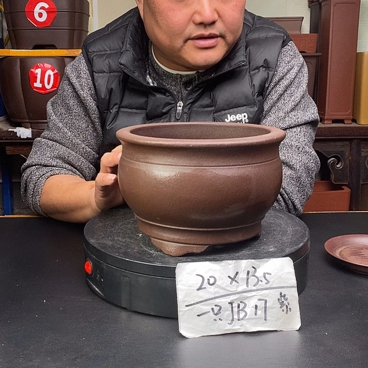 紫砂花盆货号一只JB17