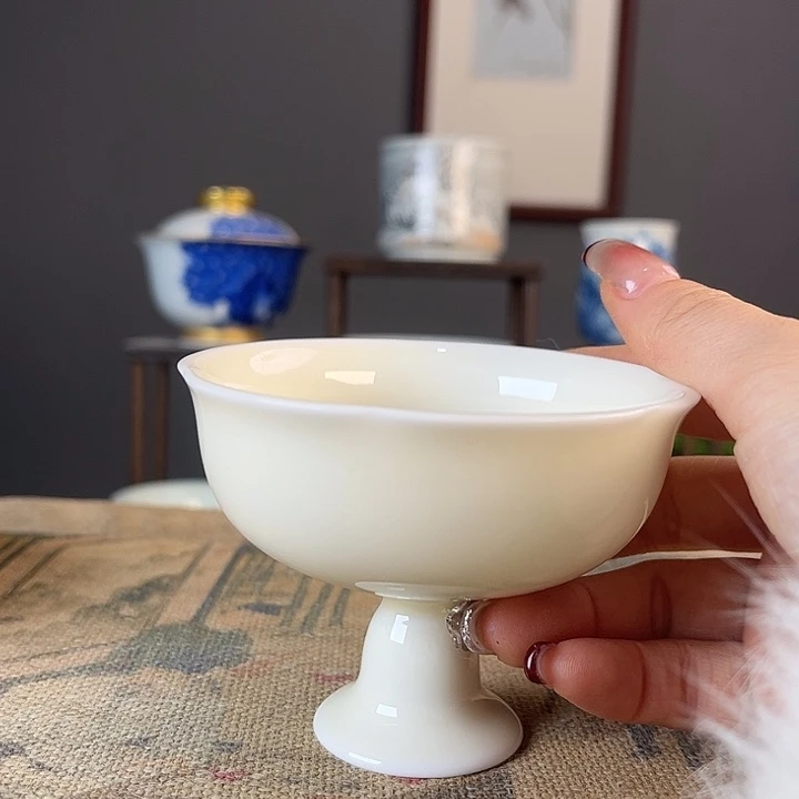 摆件景德柴烧茶杯多人