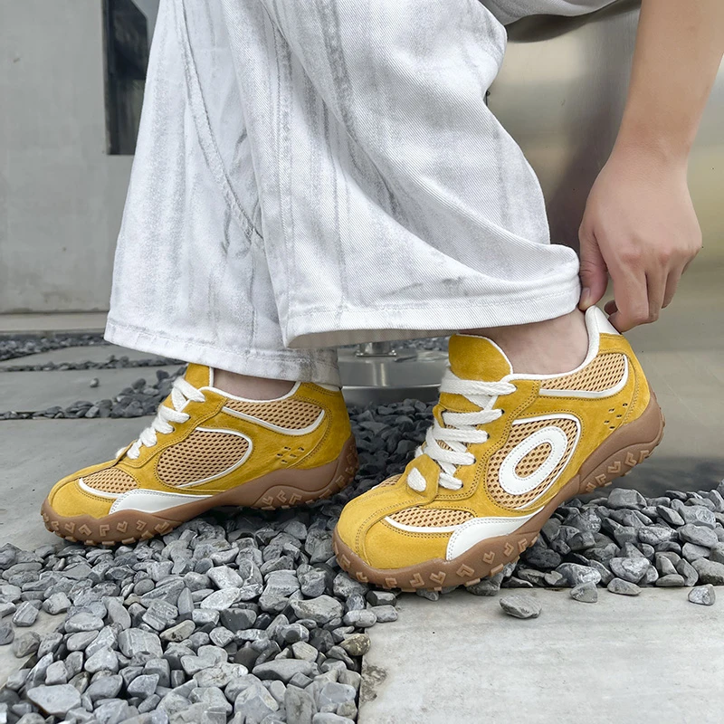 BUPAULI德训鞋男女户外休闲登山徒步鞋内增高约6cm板鞋赛车鞋网面