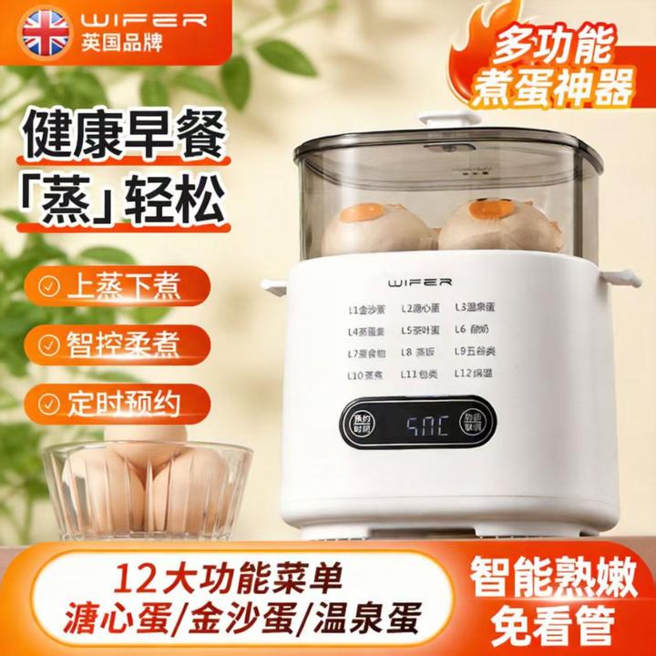 多功能蒸蛋煮蛋器自动预约家用小型早餐机温泉蛋羹智能