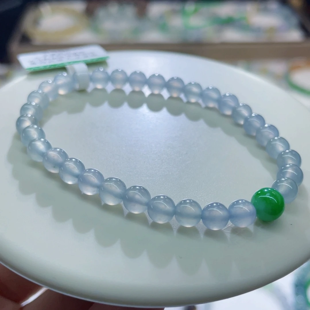 未镶嵌手链翡翠起荧光卡5.5星空蓝