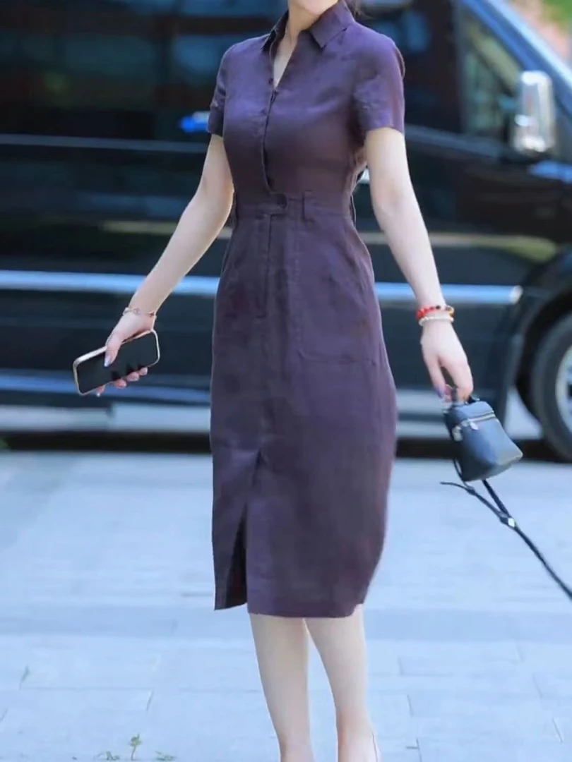 夏季法式收腰显瘦气质时尚新款大码裙子