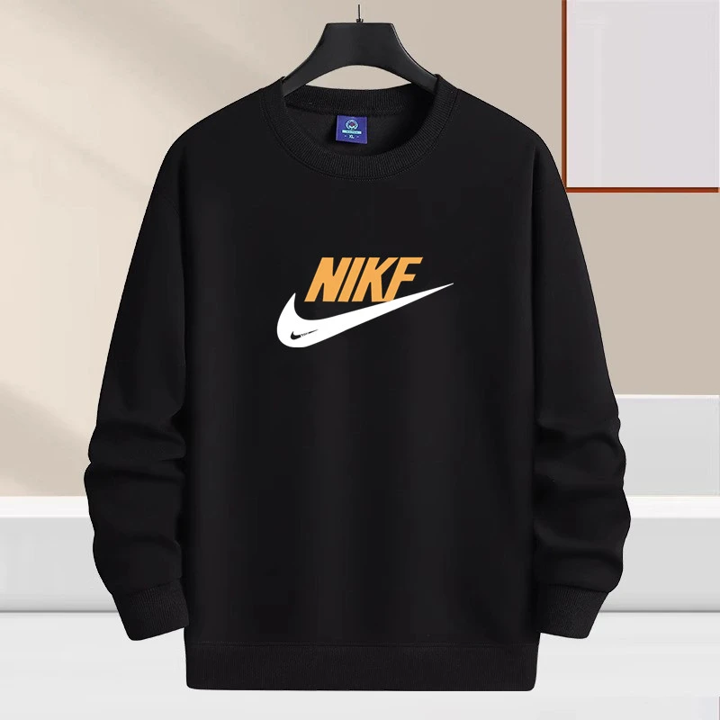 NK春秋季新款圆领卫衣男装韩版时尚宽松日常春秋休闲百搭打底衫潮