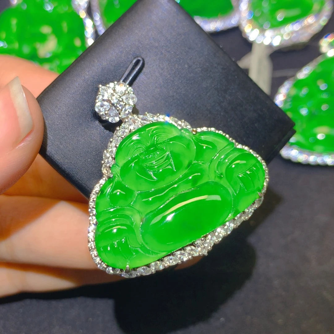 翡翠银S925镶嵌颈饰